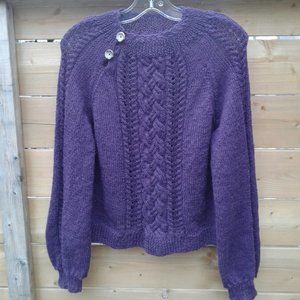 Sold!!!!!!!!!!!!!!!!!!!!!!!!!!Alpaca and wool unique handmade cable knit sweater